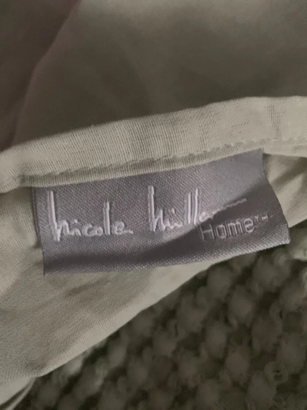 Nicole Miller Sage Green Waffle Weave Cotton Pillow Shams Set of 2 (26x20)